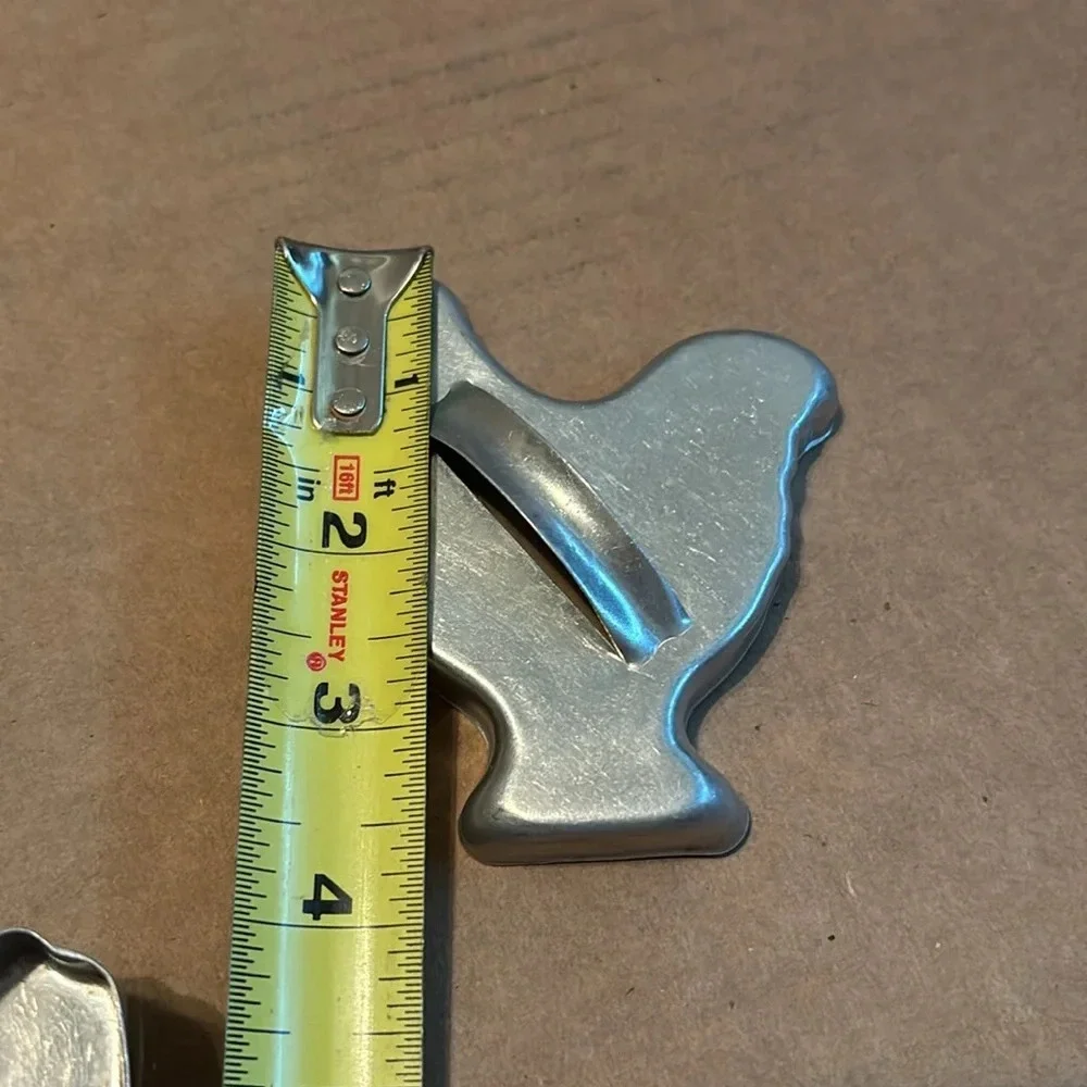 Vintage Animal Cookie Cutters, Lion, Hen, Fish